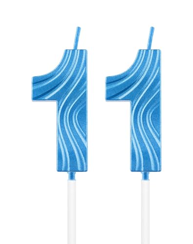 Blaue Kerze mit der Zahl 11, saphirblaue Kerze zum 11. Geburtstag, Kuchendekoration, Dekoration für Abschlussfeier, Geburtstag, Jahrestag, Feier, Topper Supplies Blaue Kerze mit der Zahl 11, saphirblaue Kerze zum 11. Geburtstag, Kuchendekoration, Dekoration für Abschlussfeier, Geburtstag, Jahrestag, Feier, Topper Supplies von mciskin