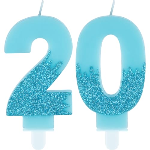 Blaue Kerzen zum 20th Geburtstag, blaue Zahl 20 Kerzen, gefrorene Kuchendekorationen, blaue Eiskönigin Partykerzen, glitzernde blaue Kerze, Kuchenaufsatz für Mädchen und Jungen, Blaue Kerzen zum 20th Geburtstag, blaue Zahl 20 Kerzen, gefrorene Kuchendekorationen, blaue Eiskönigin Partykerzen, glitzernde blaue Kerze, Kuchenaufsatz für Mädchen und Jungen, von mciskin