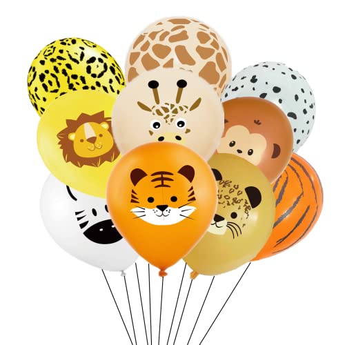 Dschungel-Adventure-Tierballons - 10 12-Zoll-Latex-Tierballons für Geburtstagsfeier mit Dschungel-Animal-Themen Dschungel-Adventure-Tierballons - 10 12-Zoll-Latex-Tierballons für Geburtstagsfeier mit Dschungel-Animal-Themen von mciskin