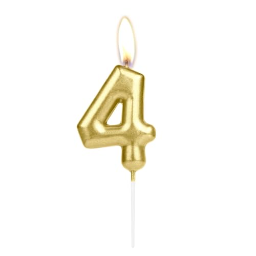 Funkelndes Licht goldene Geburtstagszahl Kerze, goldene Zahl 4 Kuchen Kerze, Geburtstagskuchen Topper Cupcake Mädchen Boy, Hochzeitstag Dekoration Funkelndes Licht goldene Geburtstagszahl Kerze, goldene Zahl 4 Kuchen Kerze, Geburtstagskuchen Topper Cupcake Mädchen Boy, Hochzeitstag Dekoration von mciskin