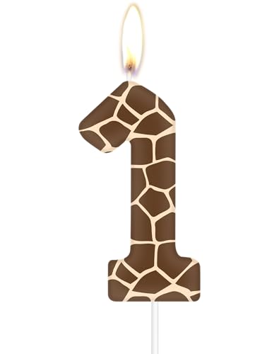 Giraffe Geburtstagszahl Kerzen, Giraffe 1 Geburtstagskerzen, Giraffe Nummer 1 Kerze für Kuchen, Giraffe Geburtstagskuchen Dekora, Dschungel Tier Thema für Mädchen Jungen 1st Geburtstag Party Dekora Giraffe Geburtstagszahl Kerzen, Giraffe 1 Geburtstagskerzen, Giraffe Nummer 1 Kerze für Kuchen, Giraffe Geburtstagskuchen Dekora, Dschungel Tier Thema für Mädchen Jungen 1st Geburtstag Party Dekora von mciskin