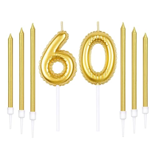 Gold 60th Geburtstagskerze, Gold Zahl 60 Kerzen für Kuchen, Gold dünne Party Kerzen, Happy Birthday Kerzen, Gold Kuchen Kerzen Kuchen Toppers für Mädchen Jungen Frauen Männer Geburtstag Dekor Gold 60th Geburtstagskerze, Gold Zahl 60 Kerzen für Kuchen, Gold dünne Party Kerzen, Happy Birthday Kerzen, Gold Kuchen Kerzen Kuchen Toppers für Mädchen Jungen Frauen Männer Geburtstag Dekor von mciskin