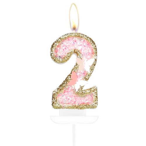 Happy 2nd Birthday Schmetterling Zahl Kerzen, Rosa Gold 2 Kerzen Kuchen Cupcake Topper für Kuchen Mädchen 2. Geburtstag Kuchen Dekorationen Schmetterling 2. Geburtstag Kerze Kuchen Topper für Happy 2nd Birthday Schmetterling Zahl Kerzen, Rosa Gold 2 Kerzen Kuchen Cupcake Topper für Kuchen Mädchen 2. Geburtstag Kuchen Dekorationen Schmetterling 2. Geburtstag Kerze Kuchen Topper für von mciskin