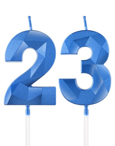 Königsblaue Kerzen Zum 23. Geburtstag - 3D Zahl 23 Kerze Für Kuchen, Junge Mädchen Geburtstagsdekorationen, Kuchendekorationen Für Geburtstagsfeier Hochzeitstag Königsblaue Kerzen Zum 23. Geburtstag - 3D Zahl 23 Kerze Für Kuchen, Junge Mädchen Geburtstagsdekorationen, Kuchendekorationen Für Geburtstagsfeier Hochzeitstag von mciskin