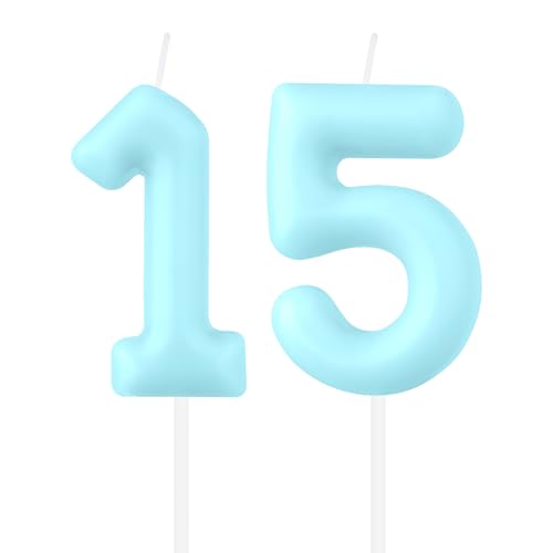 Macaron Zahlenkerzen zum 15. Geburtstag, Macaron-Kerzen, blaue Zahl 15, Kerze für Kuchen, blaue Kerzen zum 15. Geburtstag, Macaron-Kuchenkerzen, Kuchendekoration für Mädchen, Jungen, Männer, Frauen, Macaron Zahlenkerzen zum 15. Geburtstag, Macaron-Kerzen, blaue Zahl 15, Kerze für Kuchen, blaue Kerzen zum 15. Geburtstag, Macaron-Kuchenkerzen, Kuchendekoration für Mädchen, Jungen, Männer, Frauen, von mciskin