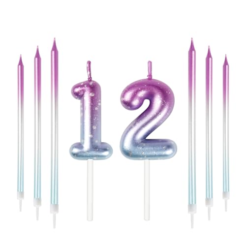 Mciskin 12th Birthday Number Kerzen Dekorationen Bunte 12 Kerze mit Rosa Lila Lange Kerzen Kuchen Kerzen Kuchen Topper Dekorationen für Jungen Mädchen Männer Frauen Geburtstagsfeier Hochzeit Jubiläum Mciskin 12th Birthday Number Kerzen Dekorationen Bunte 12 Kerze mit Rosa Lila Lange Kerzen Kuchen Kerzen Kuchen Topper Dekorationen für Jungen Mädchen Männer Frauen Geburtstagsfeier Hochzeit Jubiläum von mciskin