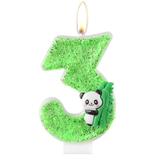 Panda Zahl Geburtstagskerzen, Mädchen Jungen 3rd Geburtstagskerzen, Grüne Zahl 3 Kerzen für Kuchen, Panda Party Kerzen, Panda Kuchen Kerzen Topper für Kinder, Panda Thema Geburtstagstorte Dekora Panda Zahl Geburtstagskerzen, Mädchen Jungen 3rd Geburtstagskerzen, Grüne Zahl 3 Kerzen für Kuchen, Panda Party Kerzen, Panda Kuchen Kerzen Topper für Kinder, Panda Thema Geburtstagstorte Dekora von mciskin