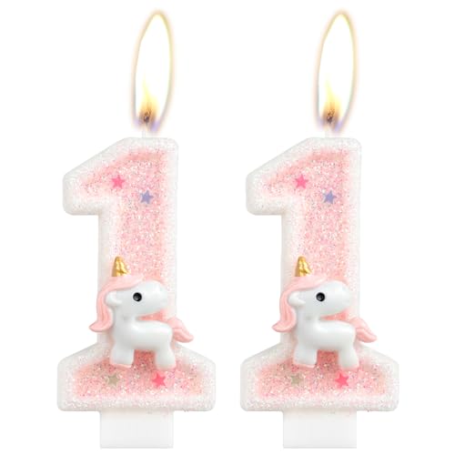 Rosa Einhorn Geburtstagskerze Zahl 11 Happy Birthday Kuchen Deko Glitzernde Partykerze für Mädchen Kindertag Schulaktivitäten Familientreffen Rosa Einhorn Geburtstagskerze Zahl 11 Happy Birthday Kuchen Deko Glitzernde Partykerze für Mädchen Kindertag Schulaktivitäten Familientreffen von mciskin