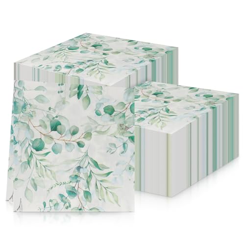 mciskin Eukalyptus-Servietten, 2-lagig, 20 Stück, 33 x 33 cm, biologisch abbaubar, Eukalyptus-Farbe, für Geburtstage, Hochzeiten, Babypartys & mehr von mciskin