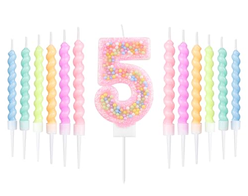 mciskin Macaron zum 5. Geburtstag Kerzen Set,zum 5th Geburtstag Dekoration für Mädchen,rosa Zahl 5 Kerzen und 12 spiralen Party Kerzen für Kuchen,Regenbogen Kuchenaufsatz für Macaron Party Dekoration mciskin Macaron zum 5. Geburtstag Kerzen Set,zum 5th Geburtstag Dekoration für Mädchen,rosa Zahl 5 Kerzen und 12 spiralen Party Kerzen für Kuchen,Regenbogen Kuchenaufsatz für Macaron Party Dekoration von mciskin