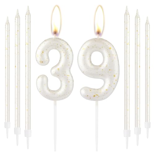 weiße -goldene Kerzen zum 36. Geburtstag, weiße Zahl 36 Kerzen mit goldenen Pailletten für Kuchen Frauen und Männer Dekoration, zum 36. Geburtstag für Mädchen und Jungen Geburtstag Party weiße -goldene Kerzen zum 36. Geburtstag, weiße Zahl 36 Kerzen mit goldenen Pailletten für Kuchen Frauen und Männer Dekoration, zum 36. Geburtstag für Mädchen und Jungen Geburtstag Party von mciskin