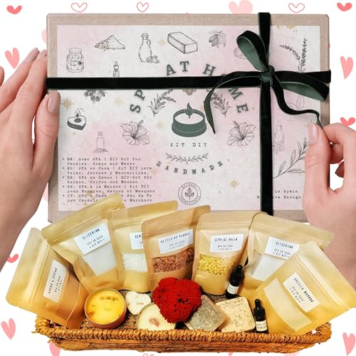 DIY SPA KIT | Set für Duftkerzen, Handgemachte Seifen, Masken und Lippenbalsam 100% Natürlich | Geschenk für den Muttertag | Kreative Aktivität für Frauen | Entspannung und Wellness mit BIO-Zutaten DIY SPA KIT | Set für Duftkerzen, Handgemachte Seifen, Masken und Lippenbalsam 100% Natürlich | Geschenk für den Muttertag | Kreative Aktivität für Frauen | Entspannung und Wellness mit BIO-Zutaten von md malva design