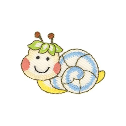 Aufnäher zum Aufbügeln, Motiv: Schnecke, 4,7 cm x 3,5 cm von mdc