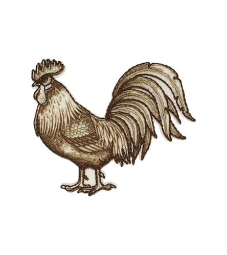 mdc Aufnäher zum Aufbügeln, Hahn, 5,9 cm x 5 cm, 3 Stück von mdc