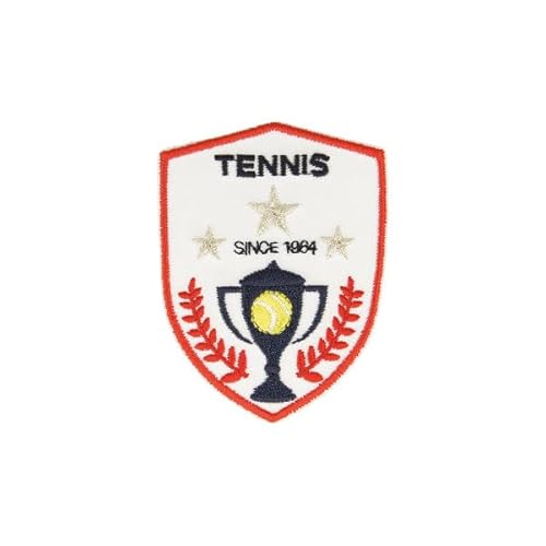 mdc Aufnäher zum Aufbügeln, Wappen FD, Weiß, Tennis, 5 x 6 cm, 3 Stück von MDC