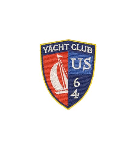mdc Aufnäher zum Aufbügeln, Wappen Nautik Yacht Club 64, 4,1 cm x 4,2 cm von mdc