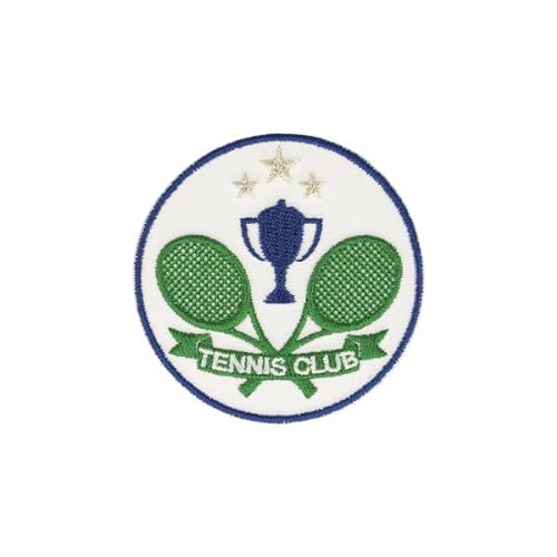 mdc Aufnäher zum Aufbügeln, Wappen Tennis Club grün, 5 x 5 cm von mdc