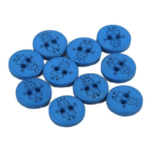 mdc Knopf, 2 Löcher, Jungen, 15 mm, Blau von mdc