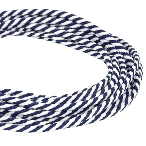 MEDIAC Spule 50 m Schachbrett-Kordel aus Polyester, 6 mm, geflochten, Blau/Weiß von MEDIAC