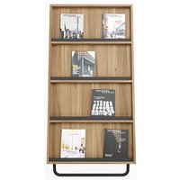 meet powered by PAPERFLOW Prospektständer Modell D Holz 4 Fächer 75,0 x 13,7 x 146,0 cm, 1 St. von meet powered by PAPERFLOW