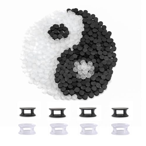 Meexzoom 400 Stück Schuh-Charm-Schnallen, verbessertes Design, Kunststoff-Anhänger-Knöpfe, machen Sie den Charm-Halter fest, DIY-Charm-Zubehör, Ornamente, Armband-Verschlüsse (gemischt) von meexzoom