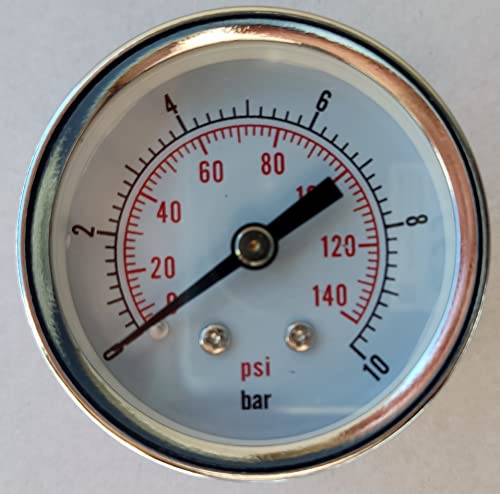 Manometer für Hauswasserwerk Druckanzeiger 0-10 BAR Anzeige Metall Gehäuse verchromt - Anschluss 1/4 AG Manometer für Hauswasserwerk Druckanzeiger 0-10 BAR Anzeige Metall Gehäuse verchromt - Anschluss 1/4 AG von megafixx