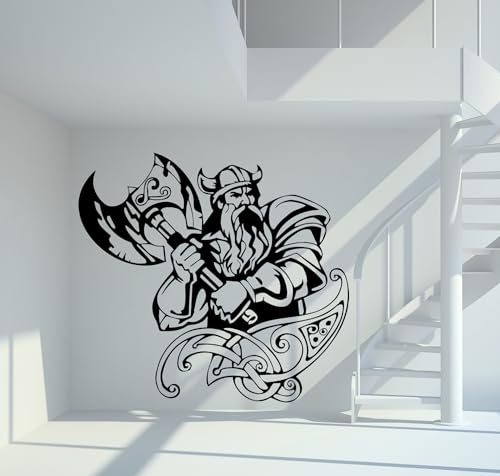 Wandtattoo Wikinger mit 2-Hand Axt und Verzierung Größe M - ca. 50cm x 46cm Wandtattoo Wikinger mit 2-Hand Axt und Verzierung Größe M - ca. 50cm x 46cm von mein-motiv.com