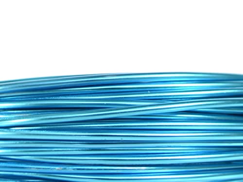 Aluminiumdraht 12m // Ø 2mm // 100g // Dekodraht Basteldraht Bindedraht zum Basteln und Dekorieren (TÜRKIS) von meindekoartikel