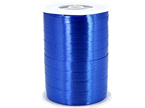 Geschenkband Blau 250m x 10mm Ringelband Kräuselband (blau) von meindekoartikel