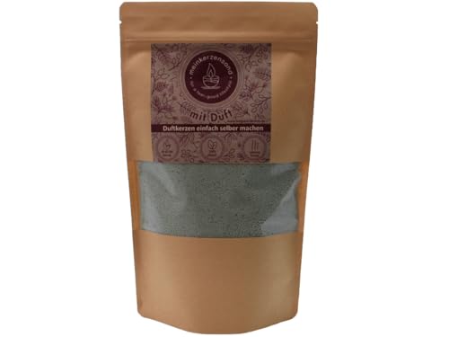 Aromatischer Kerzensand mit Duft 400g inkl. 3 Dochte Aromasand Duftgranulat aus Wachs Raumduft (Anti Tabac) von meindekoartikel