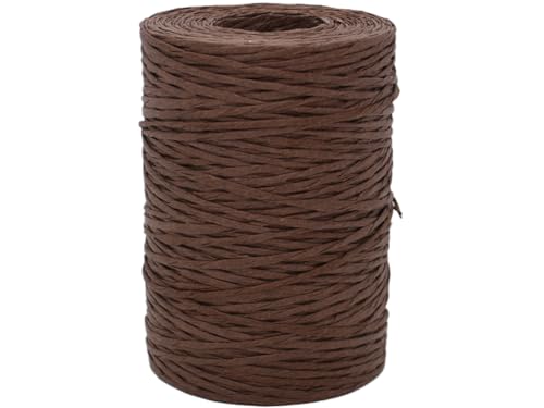 Papierbindedraht 205 m, Ø 0,4mm - Papierdraht Bindedraht Blumendraht Basteldraht - Ideal für Blumengestecke DIY Bastelprojekte Dekoration Trockenblumenstrauß Garten (BRANDY) von meindekoartikel
