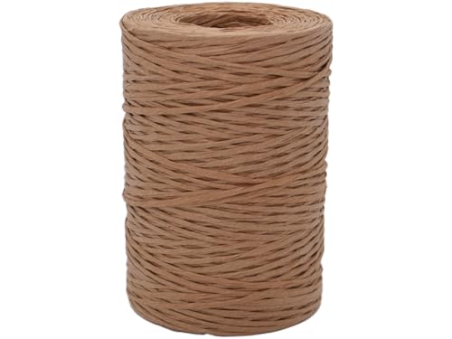 Papierbindedraht 205 m, Ø 0,4mm - Papierdraht Bindedraht Blumendraht Basteldraht - Ideal für Blumengestecke DIY Bastelprojekte Dekoration Trockenblumenstrauß Garten (NATUR) von meindekoartikel
