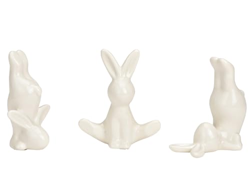 meindekoartikel 3 süße Hasen turnend aus Porzellan – weiße Osterhasen B6xH11xT4 cm – Dekofiguren für Ostern, Frühling, Fensterbank, Tischdeko – niedliche Osterdeko für Zuhause oder Geschenkidee meindekoartikel 3 süße Hasen turnend aus Porzellan – weiße Osterhasen B6xH11xT4 cm – Dekofiguren für Ostern, Frühling, Fensterbank, Tischdeko – niedliche Osterdeko für Zuhause oder Geschenkidee von meindekoartikel
