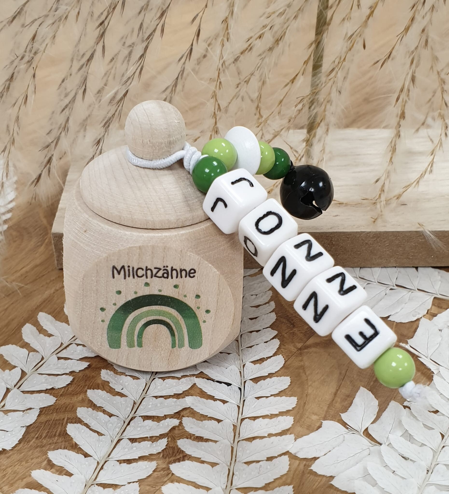 Zahndose Aus Holz Regenbogen Grün - Personalisiert Zur Aufbewahrung Der Milchzähne Zahndose Aus Holz Regenbogen Grün - Personalisiert Zur Aufbewahrung Der Milchzähne von meinkerzenshop