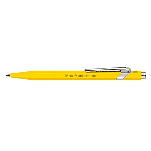 Caran d'Ache Kugelschreiber 849 Classic personalisiert mit Namen oder Text | Mine in blau | classic-gelb… von meinnotizbuch