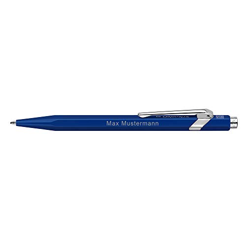 Caran d'Ache Kugelschreiber 849 Classic personalisiert mit Namen oder Text | Mine in blau | classic-saphirblau von meinnotizbuch