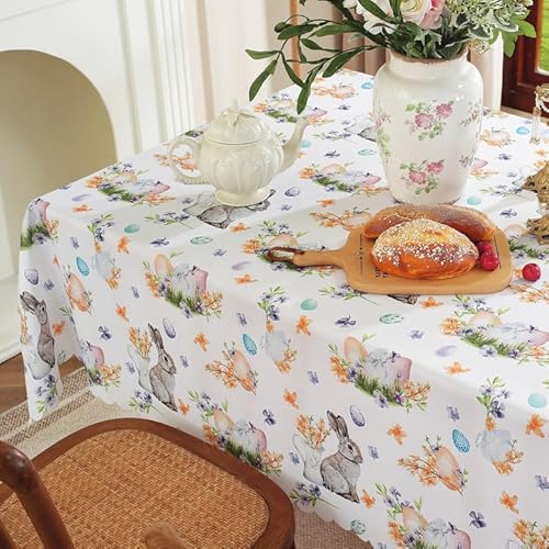 meioro Oster Tischdecke 150x220cm, Frühling Karotte Kaninchen Tischwäsche, Bunte Bedruckte Waschbare Tischdecke, Ostern Sommer Blumen Tischtuch zum Dekorieren von Partys, Picknicks, Abendessen Dekor meioro Oster Tischdecke 150x220cm, Frühling Karotte Kaninchen Tischwäsche, Bunte Bedruckte Waschbare Tischdecke, Ostern Sommer Blumen Tischtuch zum Dekorieren von Partys, Picknicks, Abendessen Dekor von meioro