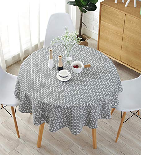 meioro Runde Tischdecke Baumwolle Leinen Tischdecken Einfaches Twill Tischtuch Tischwäsche Geeignet für Home Küche Dekoration, Verschiedene Größen meioro Runde Tischdecke Baumwolle Leinen Tischdecken Einfaches Twill Tischtuch Tischwäsche Geeignet für Home Küche Dekoration, Verschiedene Größen von meioro