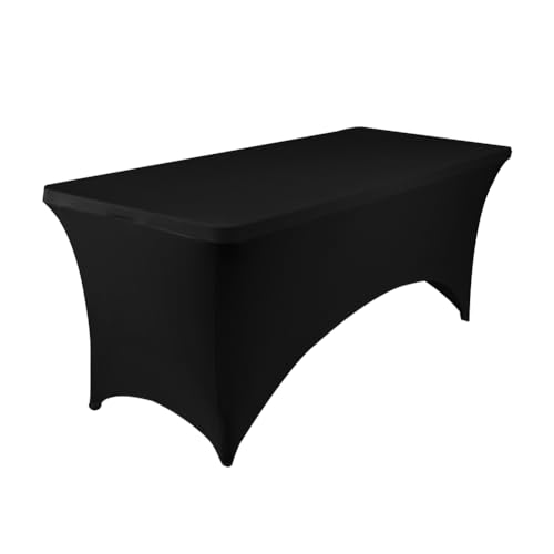 meioro Stretch Stehtischhusse 183cm Polyester Enge Tischdecke, Abwaschbar Rechteckig Husse, Faltenresistente Hussen mit Verstärkung im Fußbereich für Stehtisch Bistrotisch (Schwarz,183Lx76Bx76H cm) meioro Stretch Stehtischhusse 183cm Polyester Enge Tischdecke, Abwaschbar Rechteckig Husse, Faltenresistente Hussen mit Verstärkung im Fußbereich für Stehtisch Bistrotisch (Schwarz,183Lx76Bx76H cm) von meioro