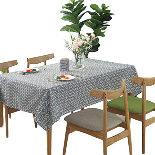 meioro Tischdecke Rechteckige Tischdecken Baumwolle Leinen Tischwäsche Einfaches Twill Tischtuch Geeignet für Home Küche Dekoration, Verschiedene Größen von meioro