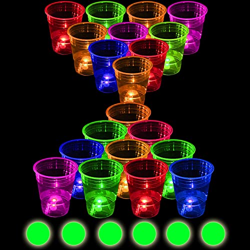 meishuneu 22 Stück leuchtende Partybecher für Partyspiele, 5 gemischte Farben, Plastikbecher, liefert Dekorationen mit Bällen, drinnen, draußen, Neon, Party, Event, Geburtstag, Festivals, Hochzeit meishuneu 22 Stück leuchtende Partybecher für Partyspiele, 5 gemischte Farben, Plastikbecher, liefert Dekorationen mit Bällen, drinnen, draußen, Neon, Party, Event, Geburtstag, Festivals, Hochzeit von meishuneu