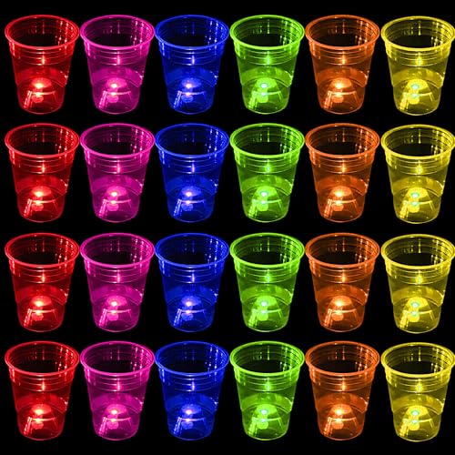 meishuneu 30 Pcs Glow Party Becher für Party & Party Spiele, Plastikbecher, Glow Party liefert Dekoration für innen, außen, Neon, Event, Geburtstag, Festival, Hochzeit, Halloween (6 Farben, 473ml) meishuneu 30 Pcs Glow Party Becher für Party & Party Spiele, Plastikbecher, Glow Party liefert Dekoration für innen, außen, Neon, Event, Geburtstag, Festival, Hochzeit, Halloween (6 Farben, 473ml) von meishuneu