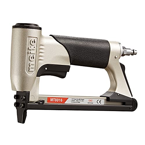 meite MT8016 Pneumatic Upholstery Stapler 21 Gauge 1/2" Crown 1/4" to 5/8" Length Industrial Fine Wire Stapler von meite