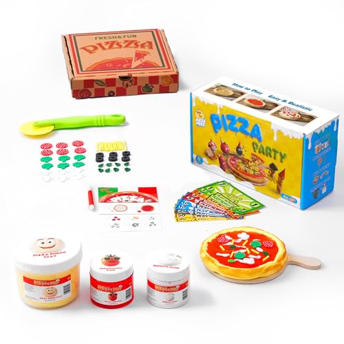 Meli&Melo Pizza Party Kinder Schleim Set zum Selbermachen – Nicht klebend & ohne Chaos, Schleim selber Machen für Mädchen & Jungen, lustiges Slime Set mit lufttrocknender Modelliermasse Meli&Melo Pizza Party Kinder Schleim Set zum Selbermachen – Nicht klebend & ohne Chaos, Schleim selber Machen für Mädchen & Jungen, lustiges Slime Set mit lufttrocknender Modelliermasse von meliandmelo