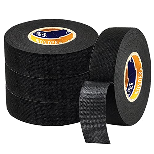 mellystore 4pcs Gewebeband Kabelbaum Klebeband Baumwolle Klebeband Isolierband Schwarz Stoff Auto Textilklebeband Tape Gewebeband Schwarz für Kabelbaumisolierung Autogeräuschreduzierung 19mm*15m mellystore 4pcs Gewebeband Kabelbaum Klebeband Baumwolle Klebeband Isolierband Schwarz Stoff Auto Textilklebeband Tape Gewebeband Schwarz für Kabelbaumisolierung Autogeräuschreduzierung 19mm*15m von mellystore