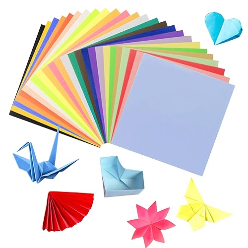 mellystore Origami-Papier 15x15cm 300 Blatt 20 Farben Buntes Quadratisches Doppelseitiges Faltpapier für Schule, Familie, DIY, Kunst und Bastelprojekte von mellystore