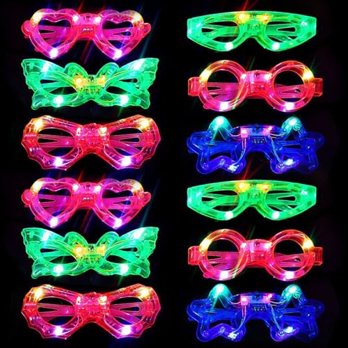 mellystore LED Leuchtbrille 12 Stück LED Brille, Neon Partybrille Leuchtende Brille Flashing LED Sonnenbrille, Mitgebsel Kindergeburtstag für Karneval Halloween Weihnachten Geburtstag Neujahrsparty mellystore LED Leuchtbrille 12 Stück LED Brille, Neon Partybrille Leuchtende Brille Flashing LED Sonnenbrille, Mitgebsel Kindergeburtstag für Karneval Halloween Weihnachten Geburtstag Neujahrsparty von mellystore