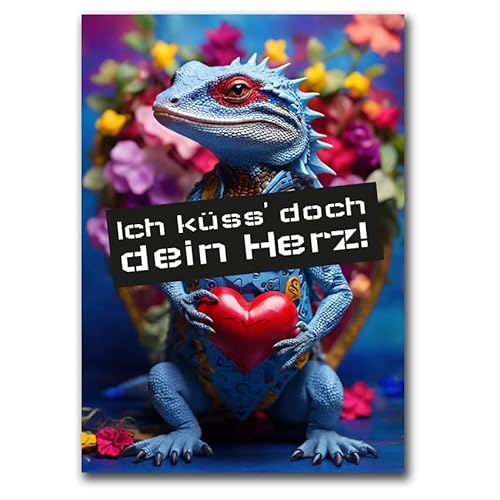 Karte Geburtstag Valentinstag Liebe Grußkarte Dankeskarte Ich küss' doch dein Herz Happy Birthday Weihnachten XL groß Design Freunde Feiern Bedanken Respekt Maxi-Klappkarte groß A5 Set mit Umschlag Karte Geburtstag Valentinstag Liebe Grußkarte Dankeskarte Ich küss' doch dein Herz Happy Birthday Weihnachten XL groß Design Freunde Feiern Bedanken Respekt Maxi-Klappkarte groß A5 Set mit Umschlag von melon Spark