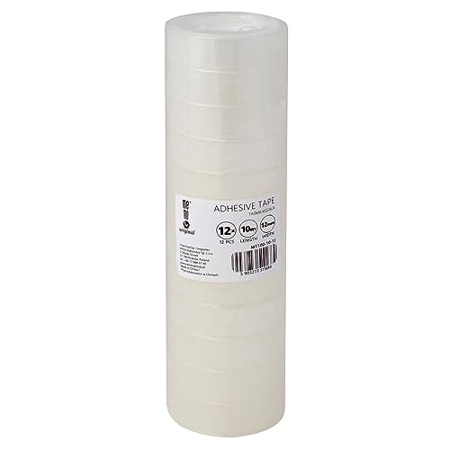 memobe Amex Klebeband - Transparente Allzweckband - Schule Büro Arbeit - Klebefilm beständig haltbar - klarer Tesafilm mit Akrylkleber - Mehrzweck Klebe Rollen - 12mm x 10m, 12 Stk. memobe Amex Klebeband - Transparente Allzweckband - Schule Büro Arbeit - Klebefilm beständig haltbar - klarer Tesafilm mit Akrylkleber - Mehrzweck Klebe Rollen - 12mm x 10m, 12 Stk. von memobe