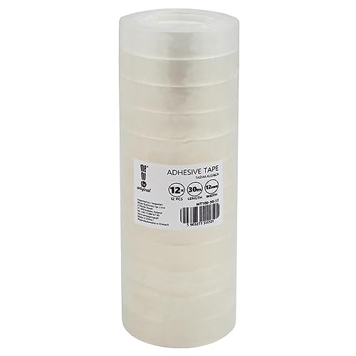 memobe Amex Klebeband - Transparente Allzweckband - Schule Büro Arbeit - Klebefilm beständig haltbar - klarer Tesafilm mit Akrylkleber - Mehrzweck Klebe Rollen - 12mm x 30m, 12 Stk. memobe Amex Klebeband - Transparente Allzweckband - Schule Büro Arbeit - Klebefilm beständig haltbar - klarer Tesafilm mit Akrylkleber - Mehrzweck Klebe Rollen - 12mm x 30m, 12 Stk. von memobe